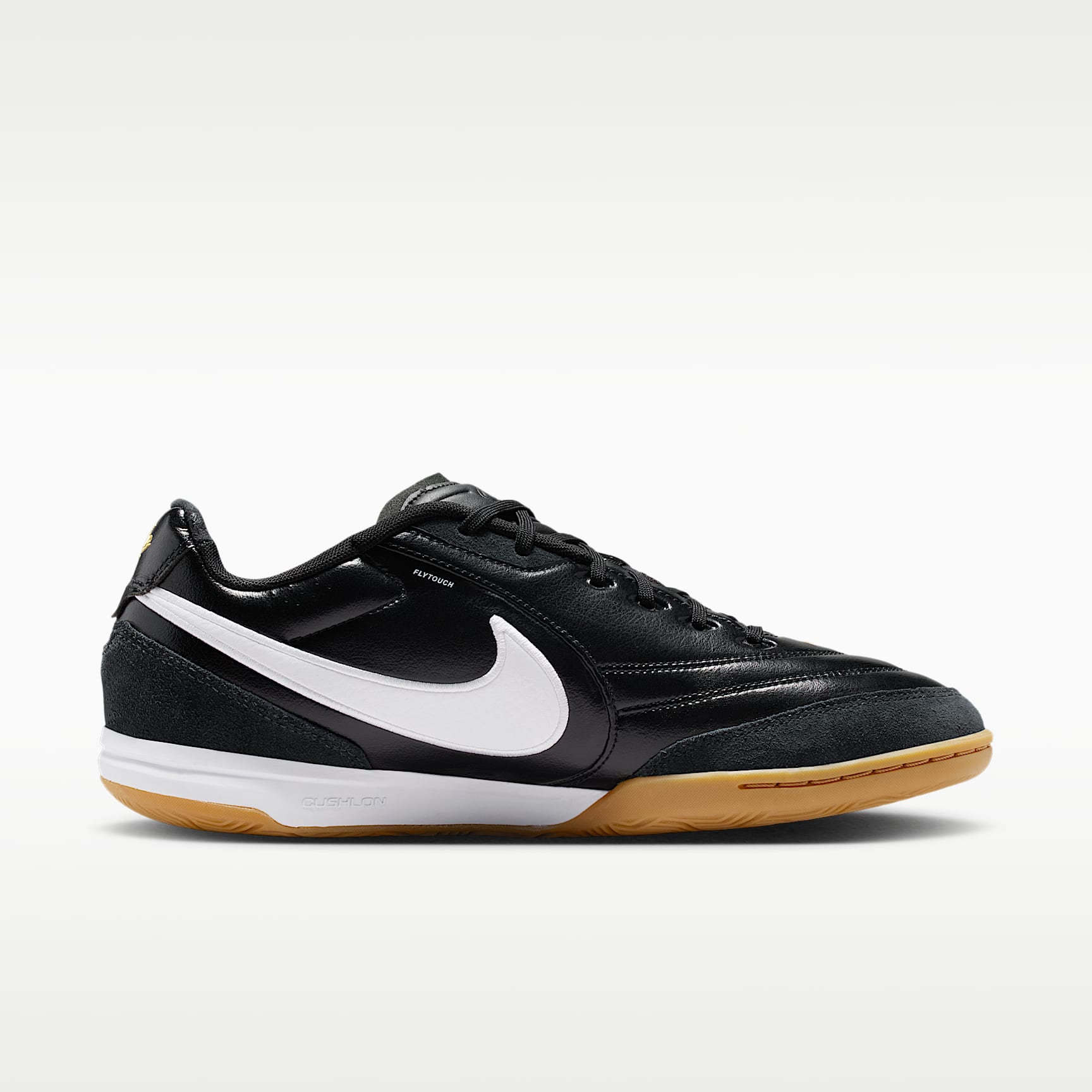 Nike Tiempo Streetgato Low-Top-Fußballschuh für Hallen- und Hartplätze – Schwarz/Weiß
