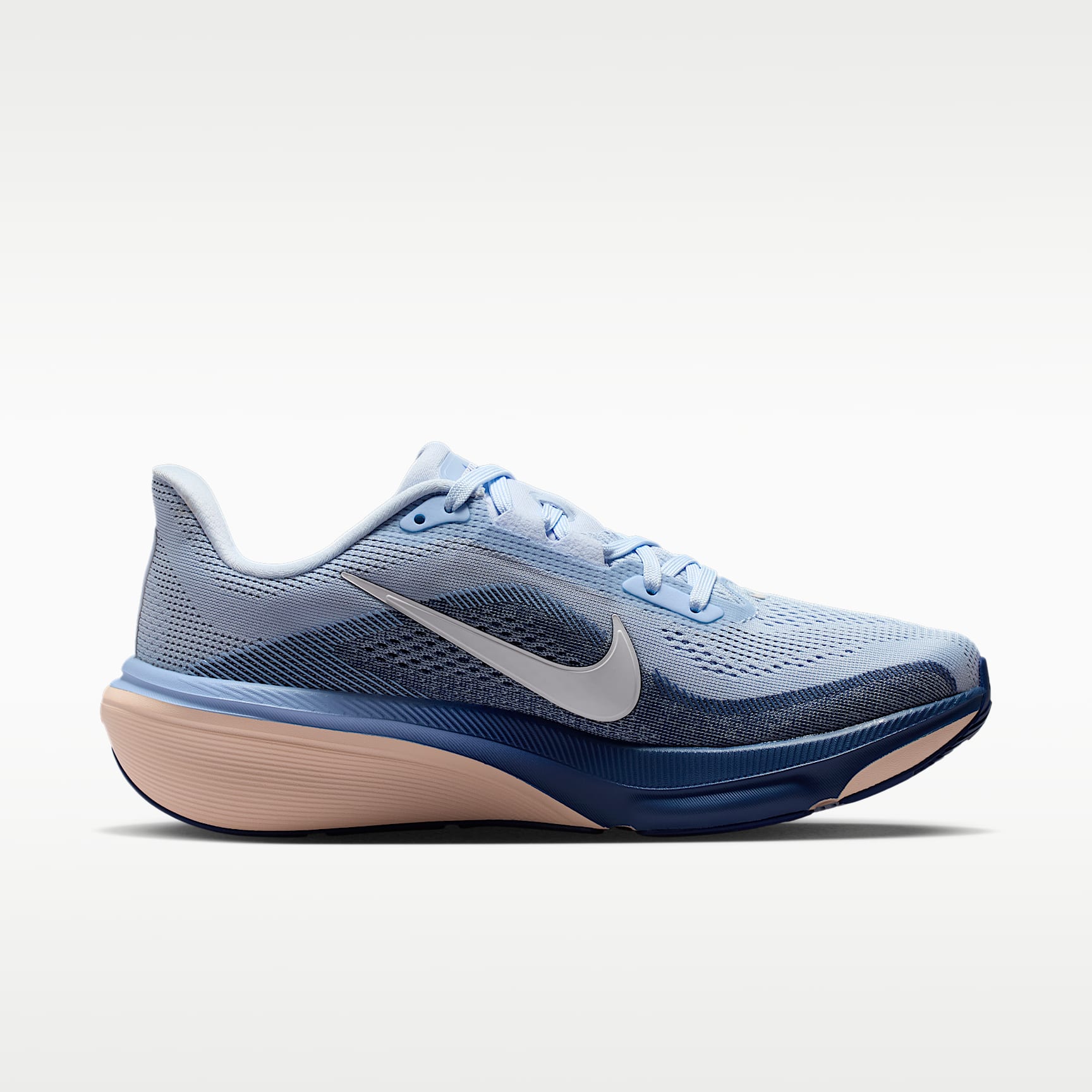 Nike Pegasus 42 Straßenlaufschuh (Damen) – Hydrogen Blue/Mystic Navy/Aluminum/Weiß