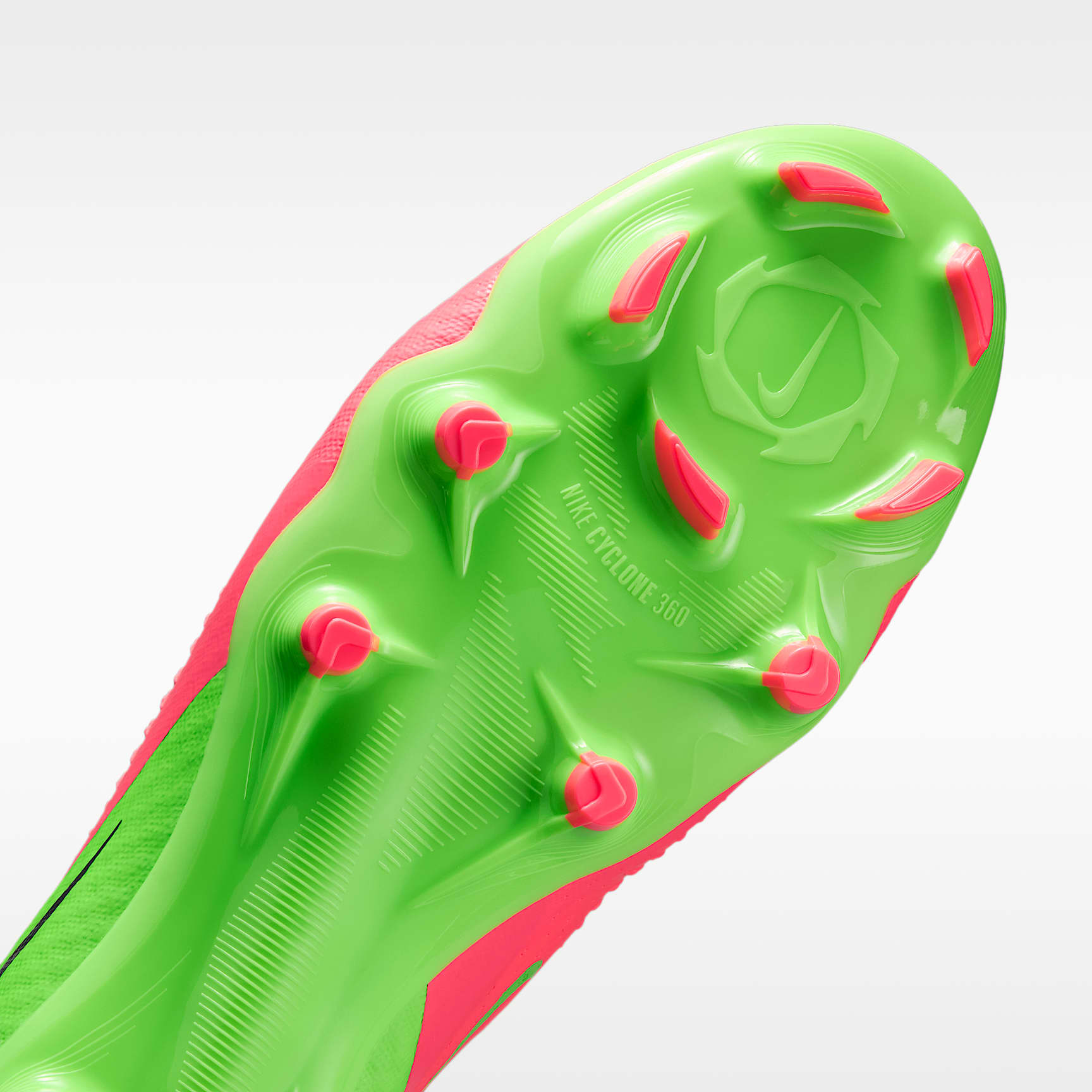 Nike Phantom 6 Low Academy "Erling Haaland" Fußballschuh für verschiedene Böden – Hot Punch/Green Strike/Schwarz