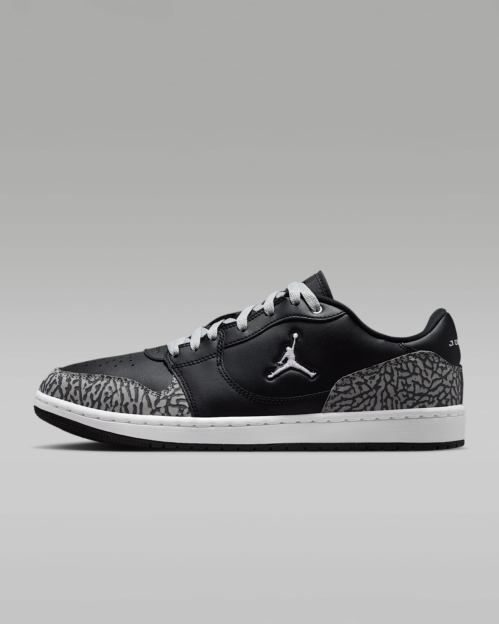 Jordan Court Connect Low SE Schuh (Herren) – Schwarz/Light Smoke Grey/Dark Grey/Weiß