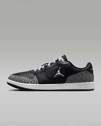 Jordan Court Connect Low SE Schuh (Herren) – Schwarz/Light Smoke Grey/Dark Grey/Weiß