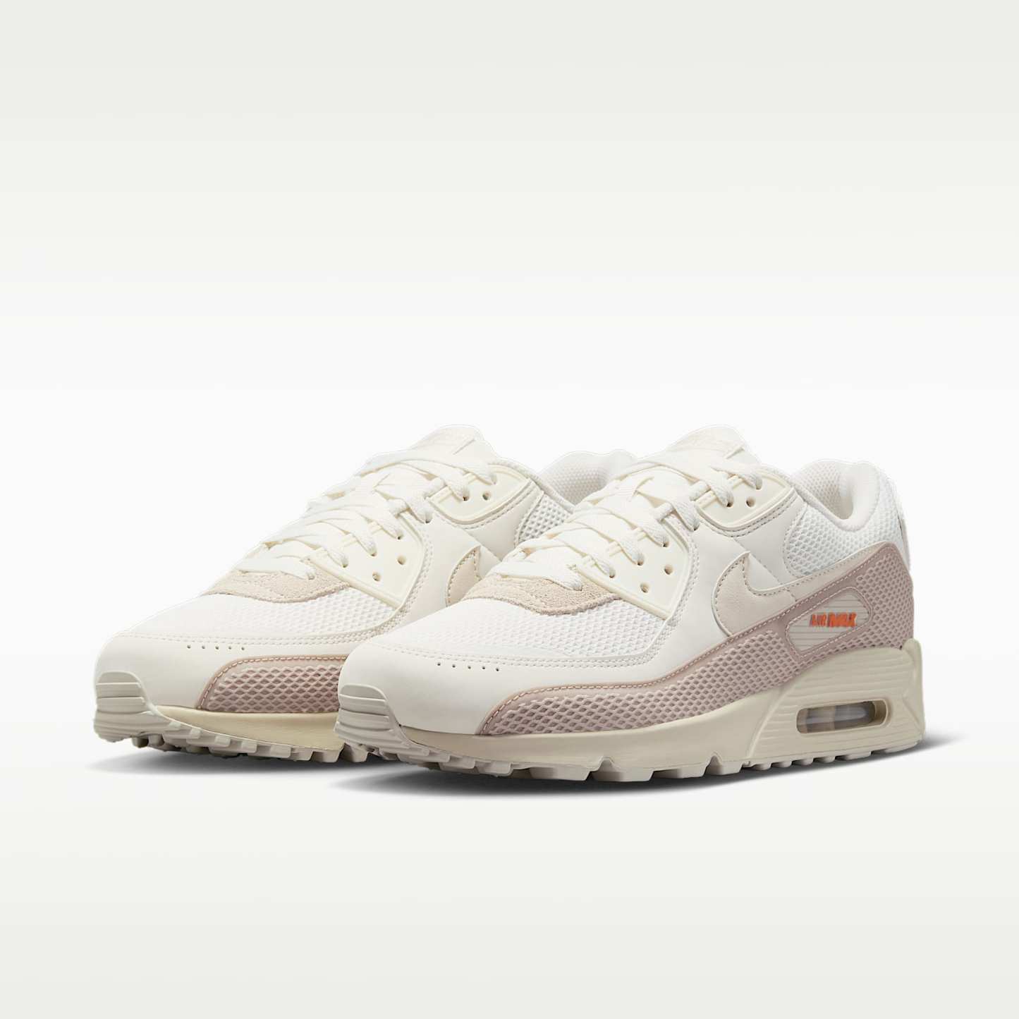 Nike Air Max 90 Premium Schuh (Herren) – Phantom/Cream II/Safety Orange/Light Orewood Brown