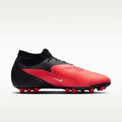 Nike Phantom 6 High Academy Fußballschuh für Kunstrasen – Bright Crimson/Schwarz/Blur