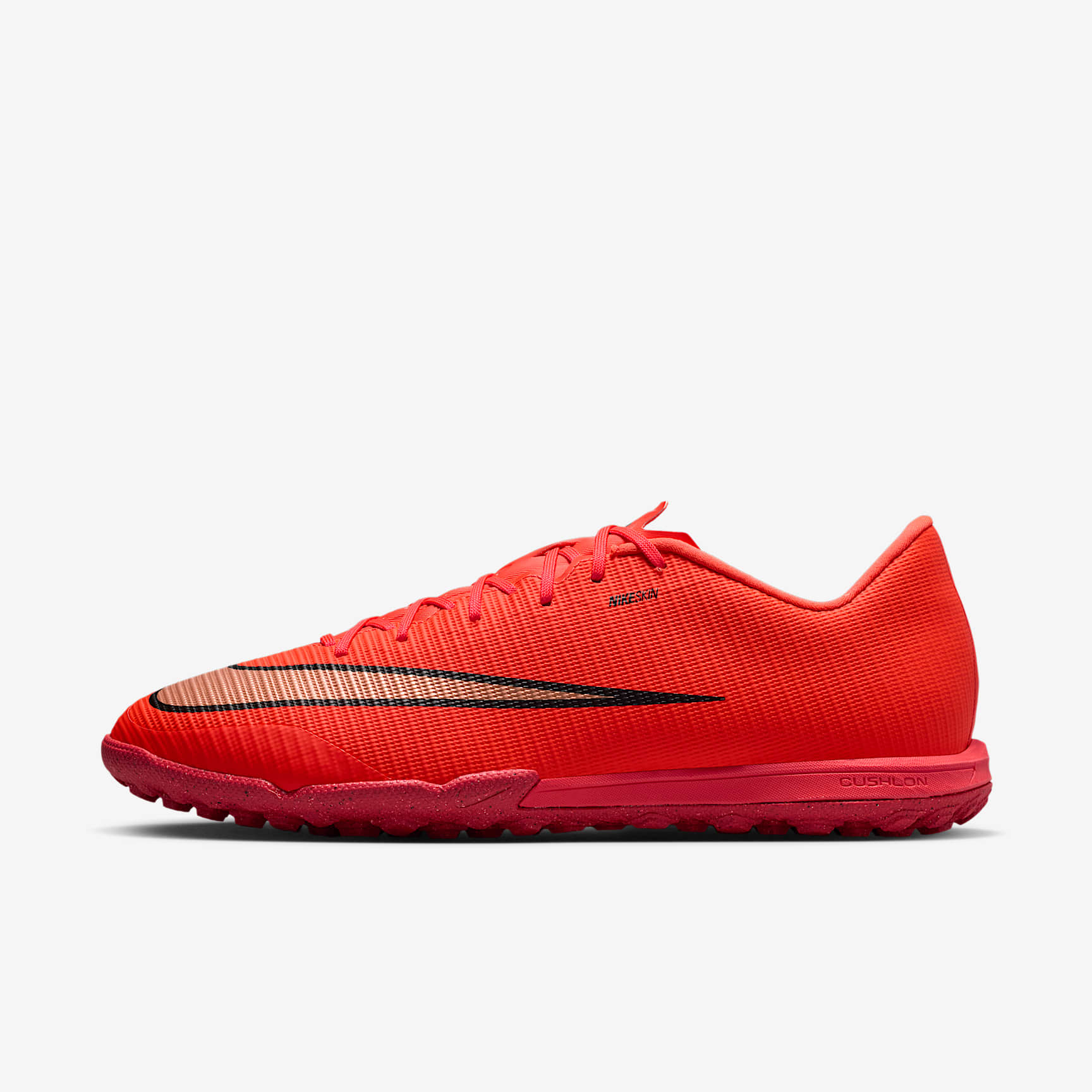 Nike Mercurial Vapor 17 Academy Low-Top-Fußballschuh für Turf – Bright Crimson/Blur
