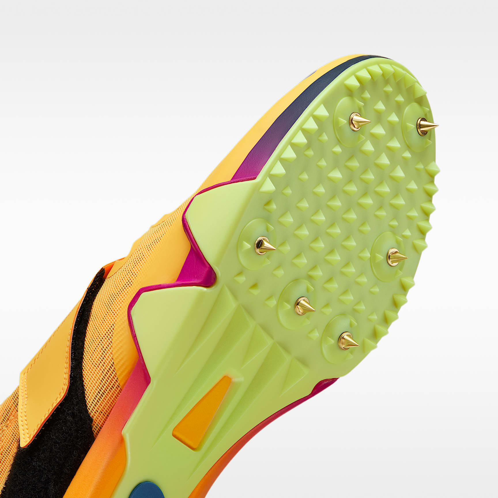 Nike Pole Vault Elite Sprung-Spike für Leichtathletik – Citron Pulse/Volt Ice/Vivid Purple/Indigo Burst