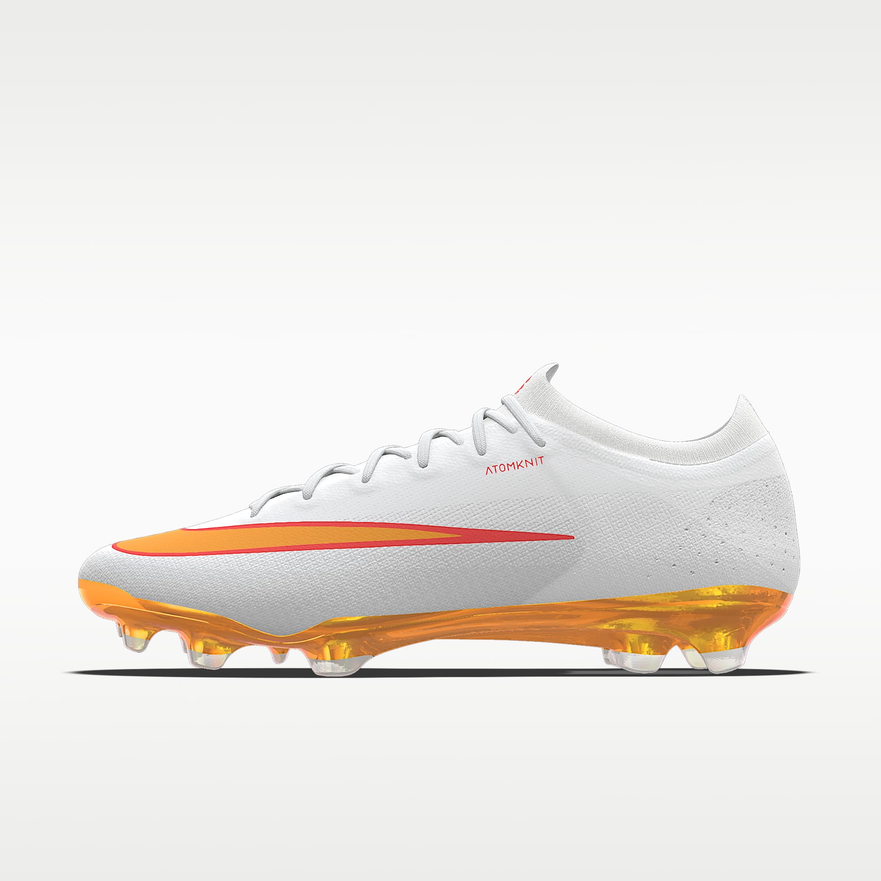 Nike Mercurial Vapor 17 Elite By You personalisierbarer Low-Top-Fußballschuh für normalen Rasen – Bright Crimson/Weiß [9274715451]