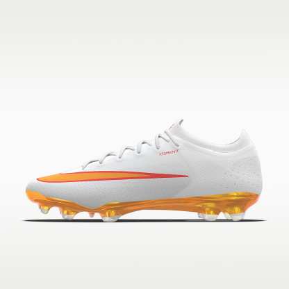 Nike Mercurial Vapor 17 Elite By You personalisierbarer Low-Top-Fußballschuh für normalen Rasen – Bright Crimson/Weiß [9274715451]
