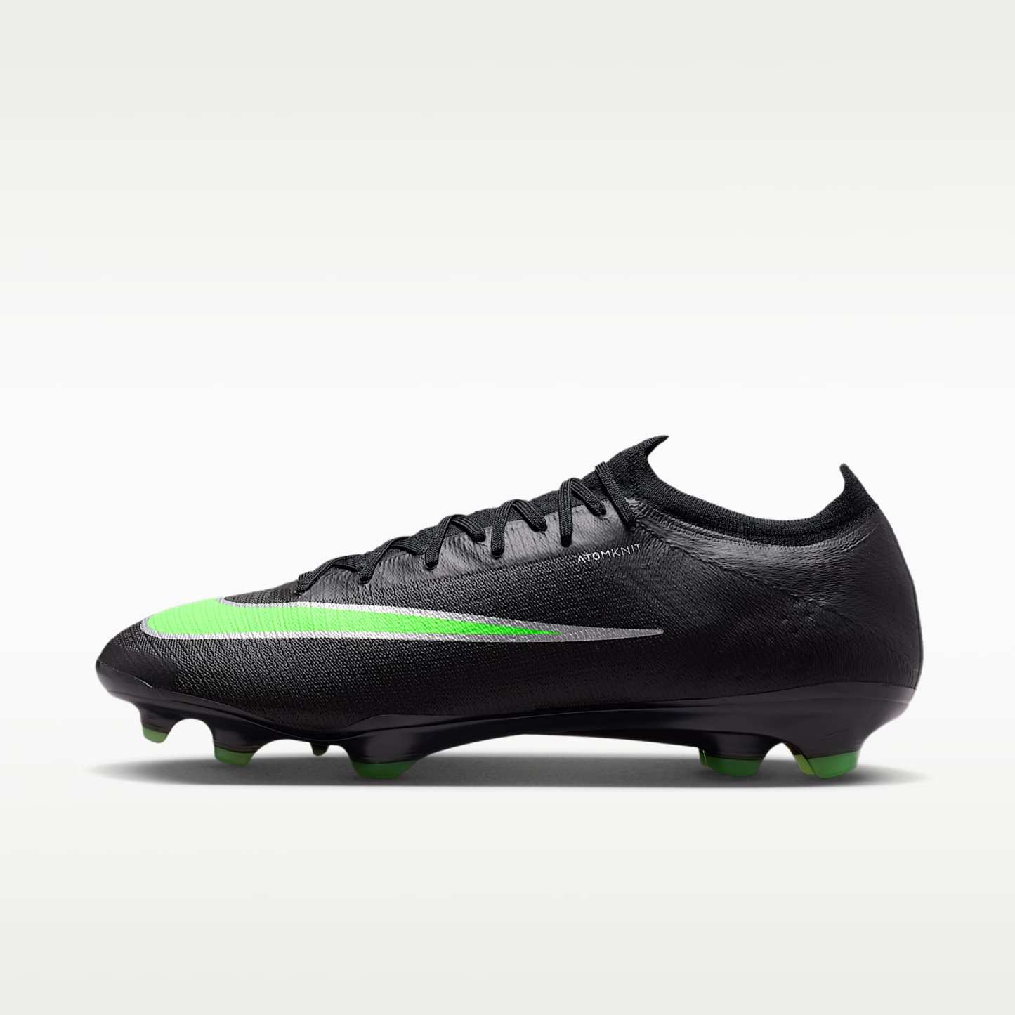 Nike Mercurial Vapor 17 Elite Low-Top-Fußballschuh für normalen Rasen – Schwarz/Schwarz/Illusion Green