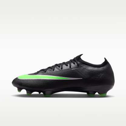 Nike Mercurial Vapor 17 Elite Low-Top-Fußballschuh für normalen Rasen – Schwarz/Schwarz/Illusion Green
