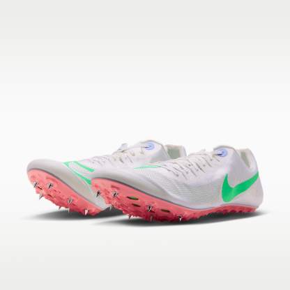 Nike Zoom Ja Fly 4 Laufspikes für Sprints – Summit White/Aluminum/Atomic Pink/Electro Green
