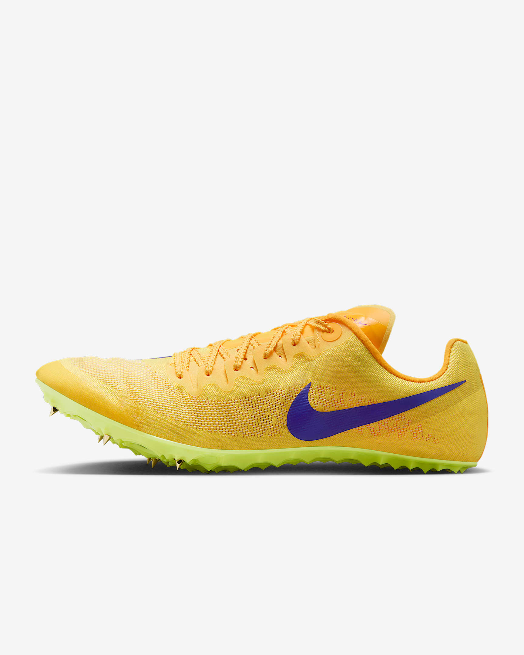 Nike Zoom Ja Fly 4 Laufspikes für Sprints – Citron Pulse/Volt Ice/University Gold/Indigo Burst