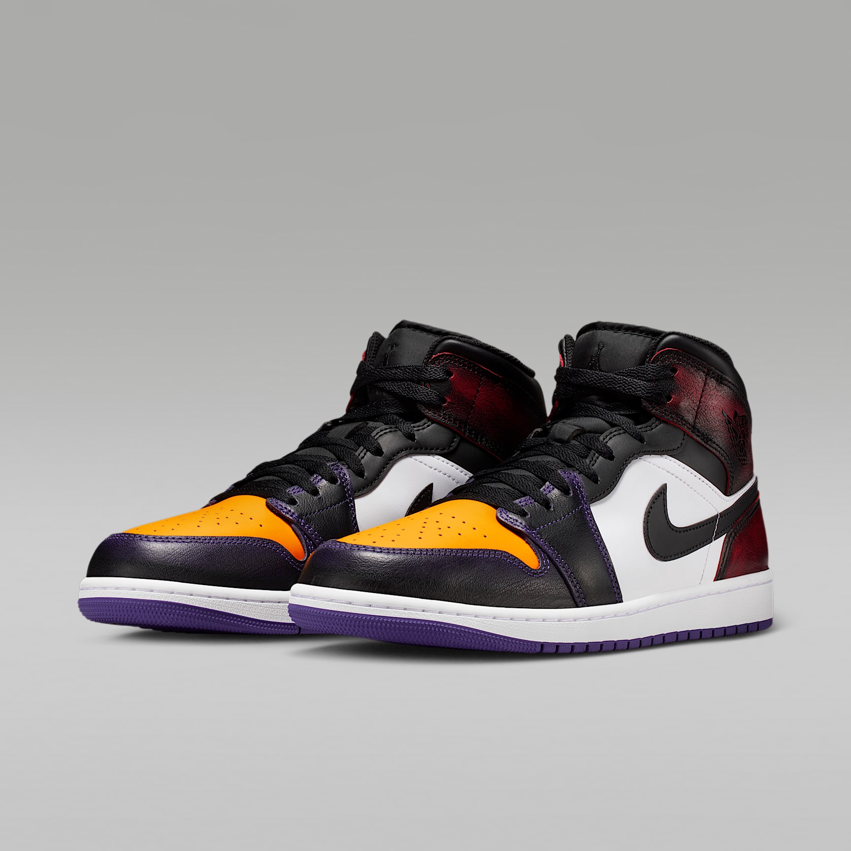 Air Jordan 1 Mid SE Schuh (Herren) – True Red/Weiß/Court Purple/Schwarz