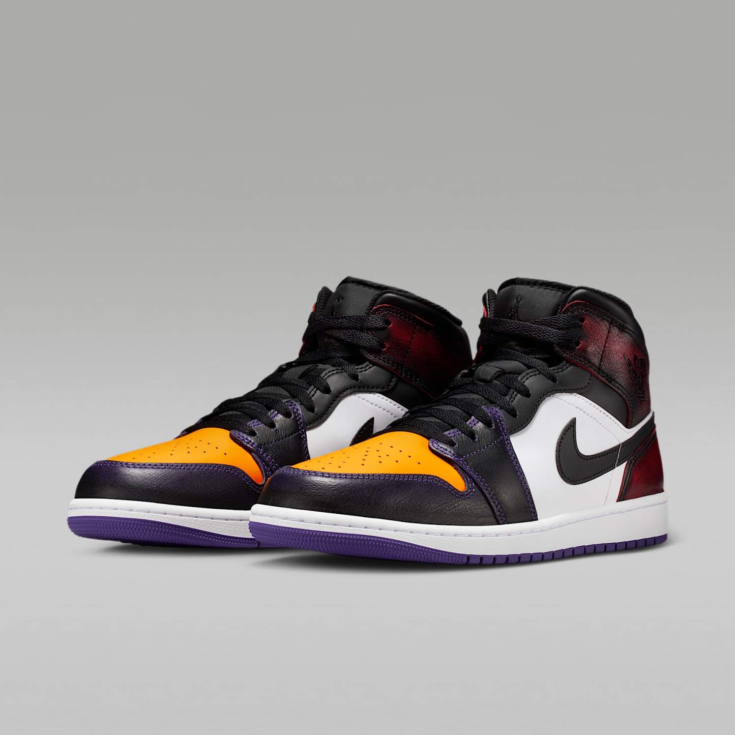 Air Jordan 1 Mid SE Schuh (Herren) – True Red/Weiß/Court Purple/Schwarz