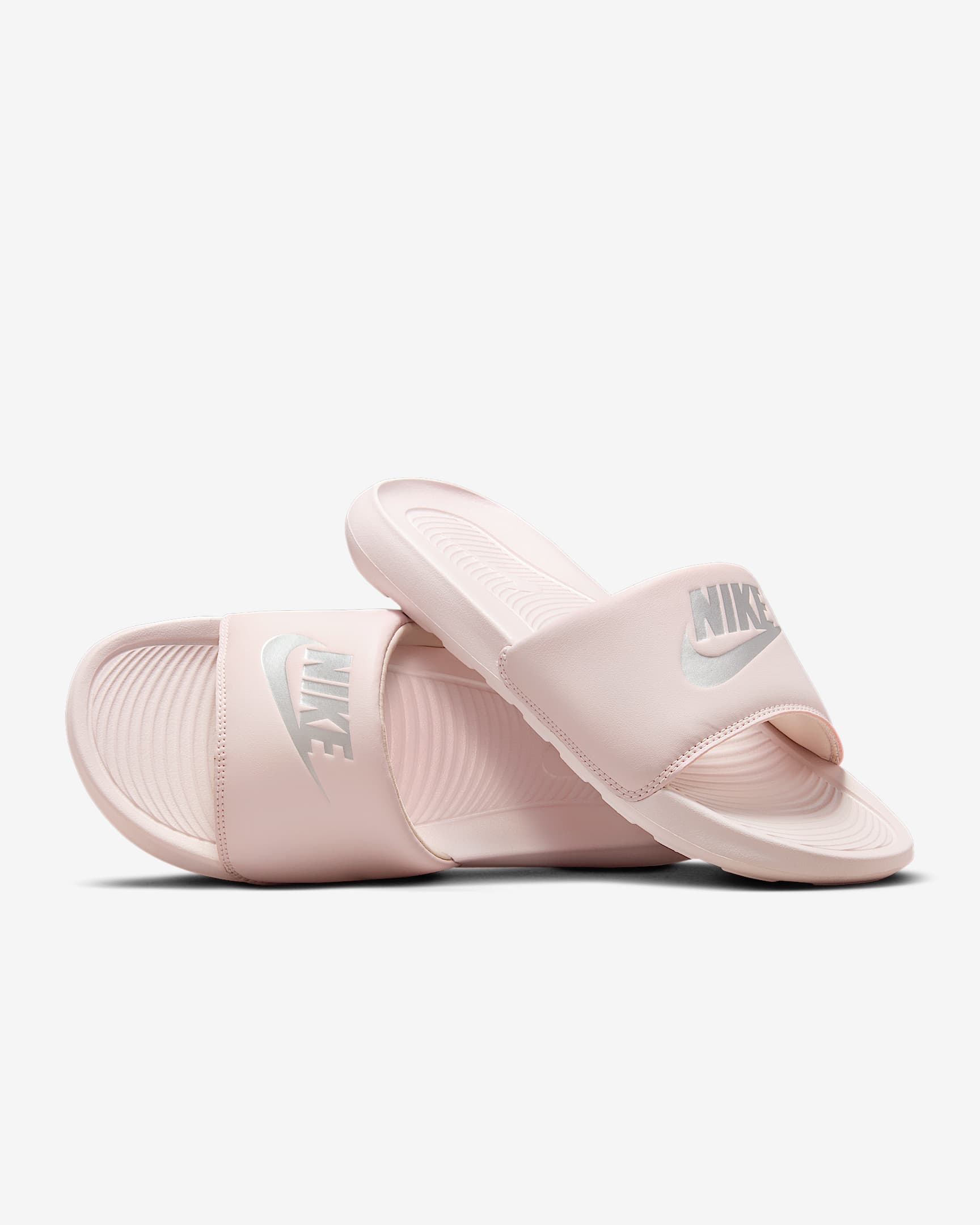 Nike Victori One Damen-Badeslipper – Barely Rose/Barely Rose/Metallic Silver