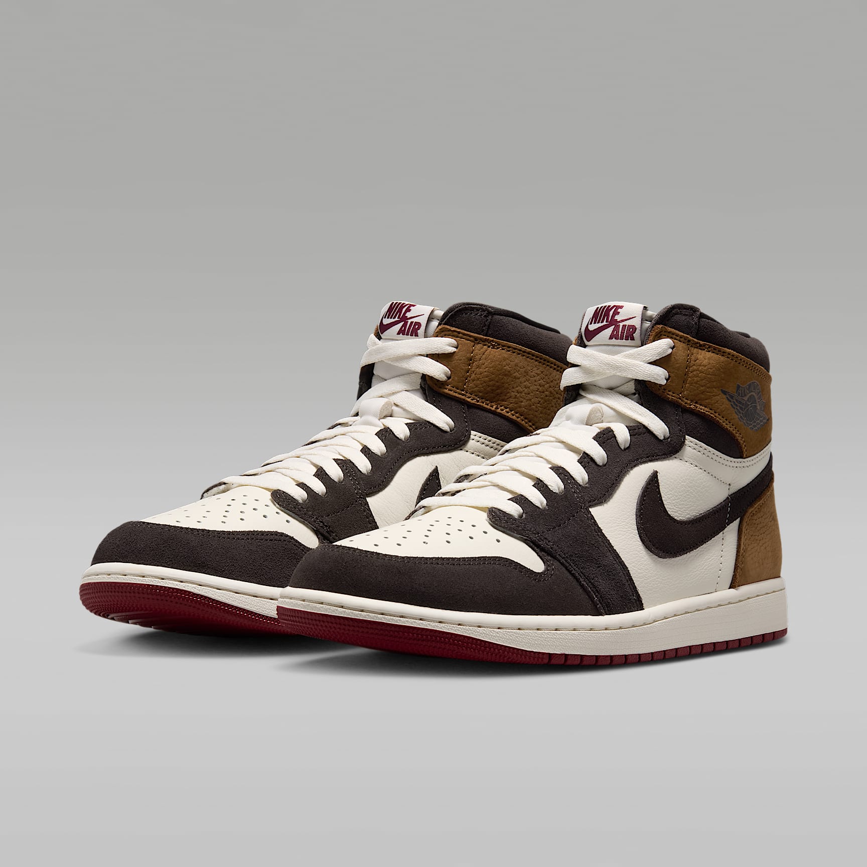 Air Jordan 1 Retro High OG "Love Letter" Schuh (Herren) – Shadow Brown/Light British Tan/Team Red