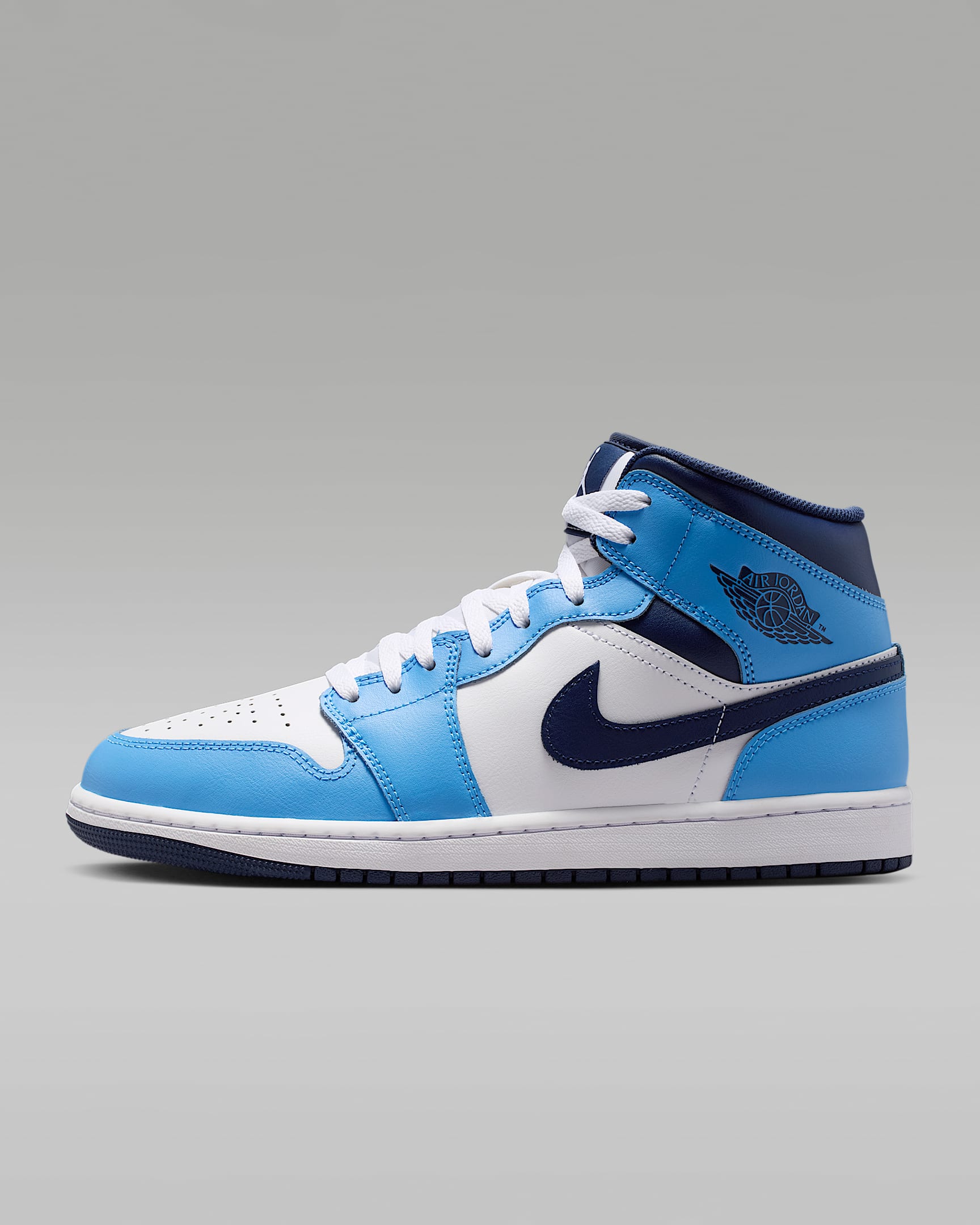 Air Jordan 1 Mid Herrenschuh – University Blue/Weiß/Sail/Midnight Navy
