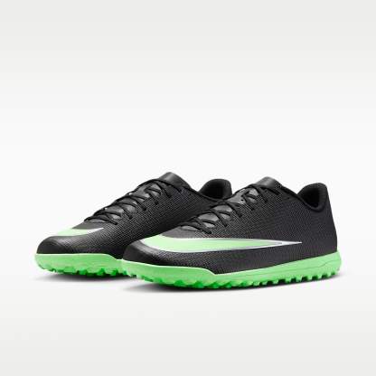Nike Mercurial Vapor 17 Club Low-Top-Fußballschuh für Turf – Schwarz/Schwarz/Illusion Green