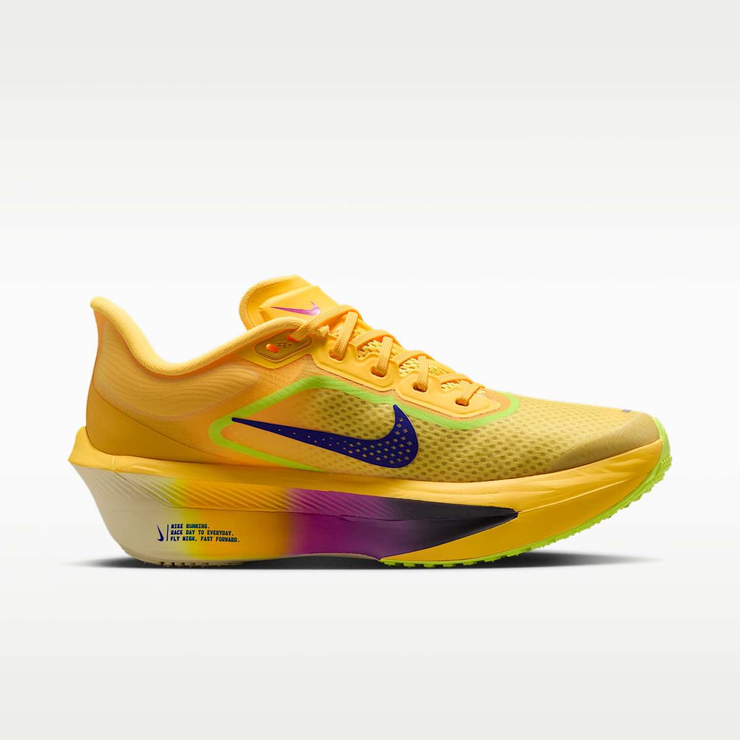 Nike Zoom Fly 6 Straßenlaufschuh für Wettkämpfe (Damen) – Citron Pulse/Volt Ice/Hyper Violet/Indigo Burst