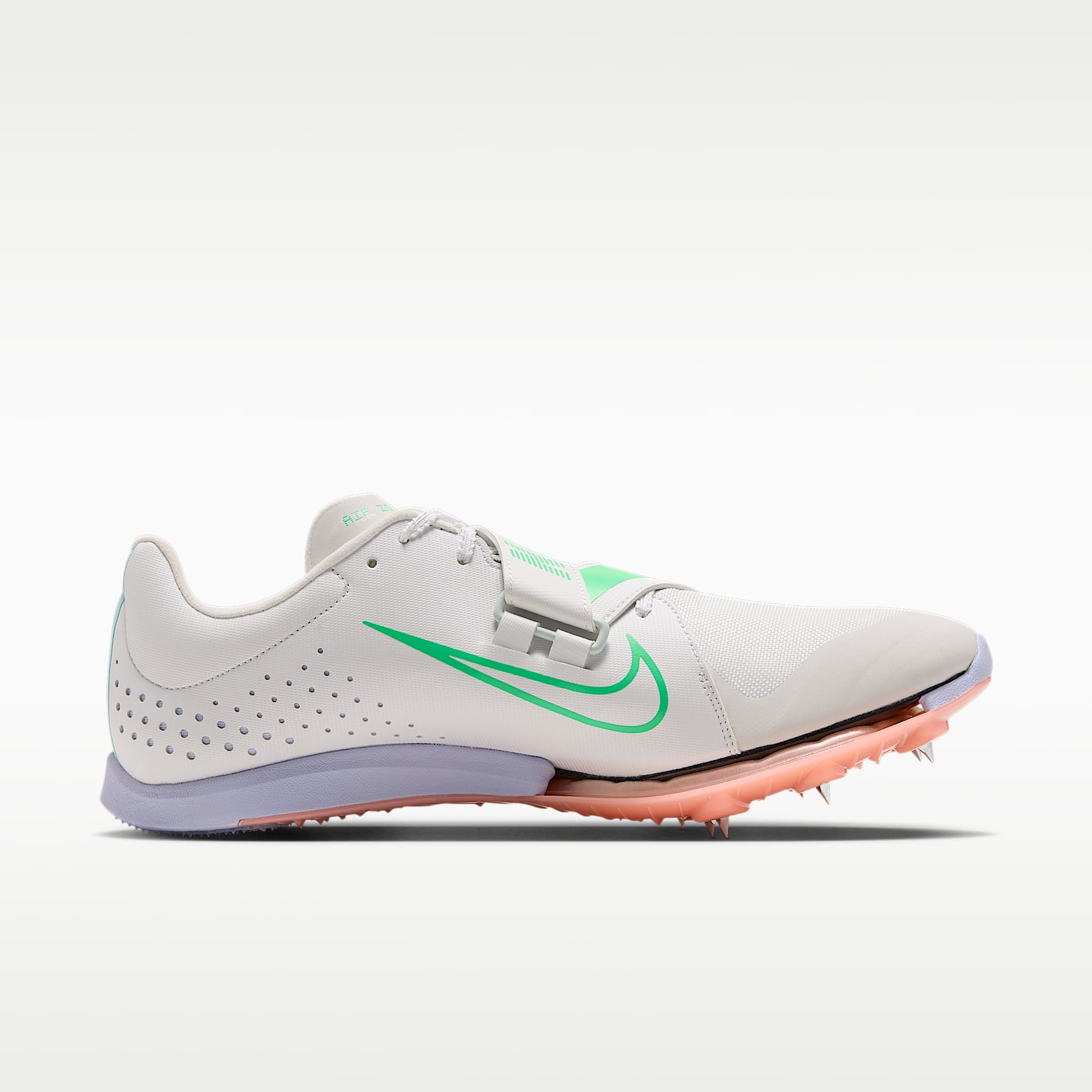 Nike Long Jump Elite Sprung-Spike für Leichtathletik – Summit White/Palest Purple/Jade Ice/Electro Green