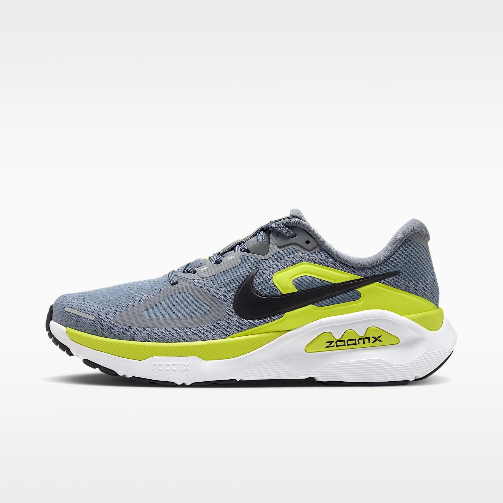 Nike Structure Plus Straßenlaufschuh (Herren) – Cool Grey/Lemon Venom/Weiß/Schwarz
