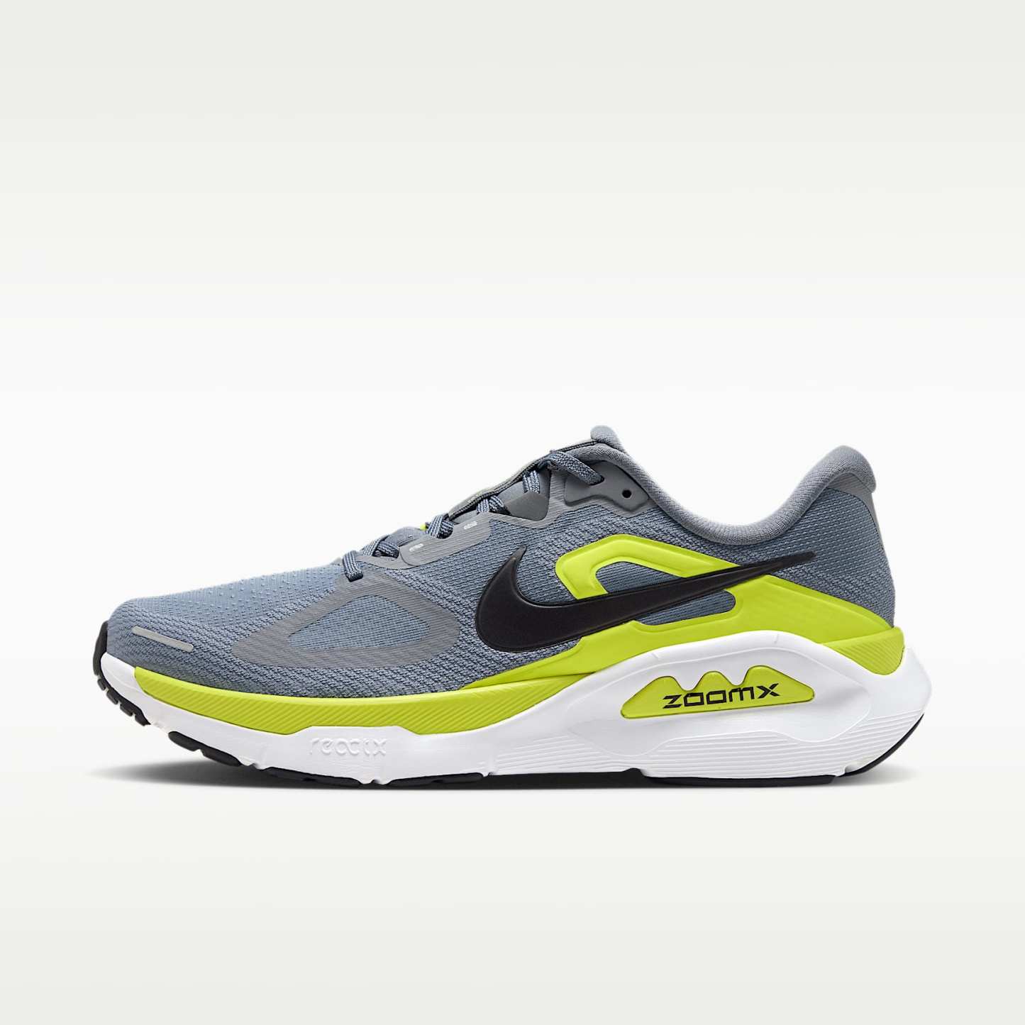 Nike Structure Plus Straßenlaufschuh (Herren) – Cool Grey/Lemon Venom/Weiß/Schwarz