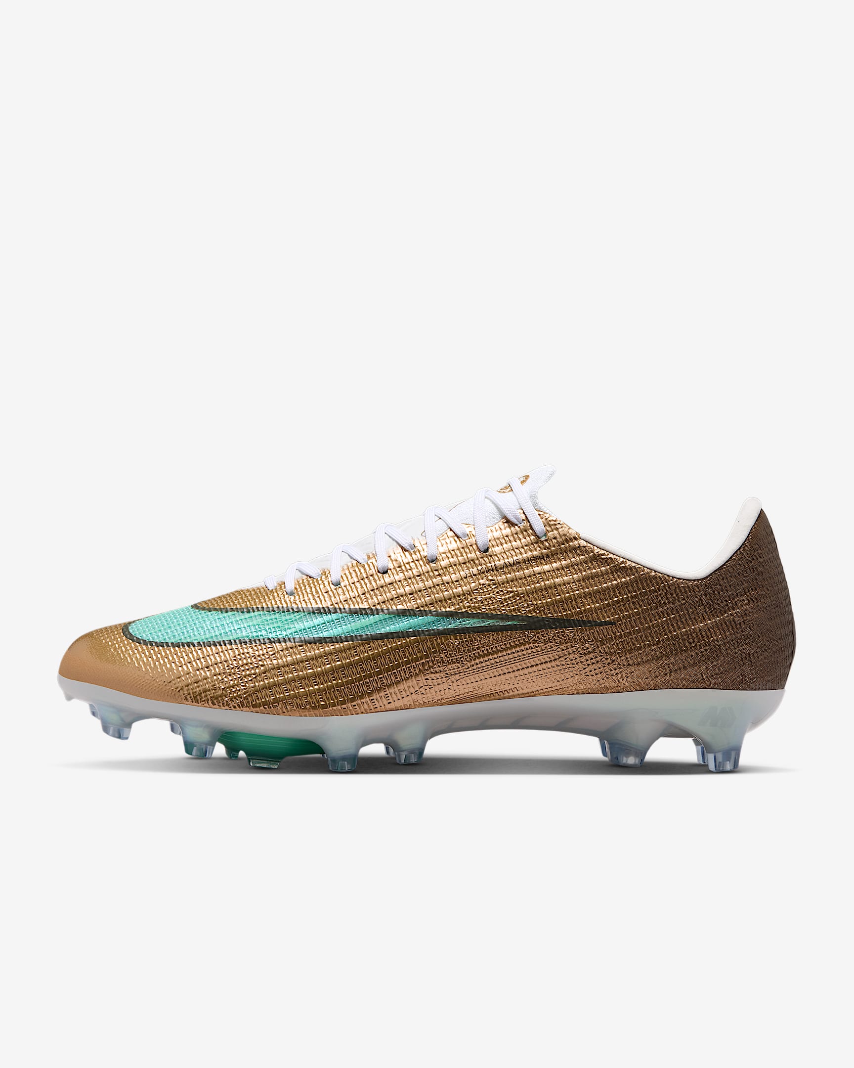 Nike Mercurial Superfly 11 Elite „Kylian Mbappé“ Low-Top-Fußballschuh für Kunstrasen – Metallic Gold/Green Glow