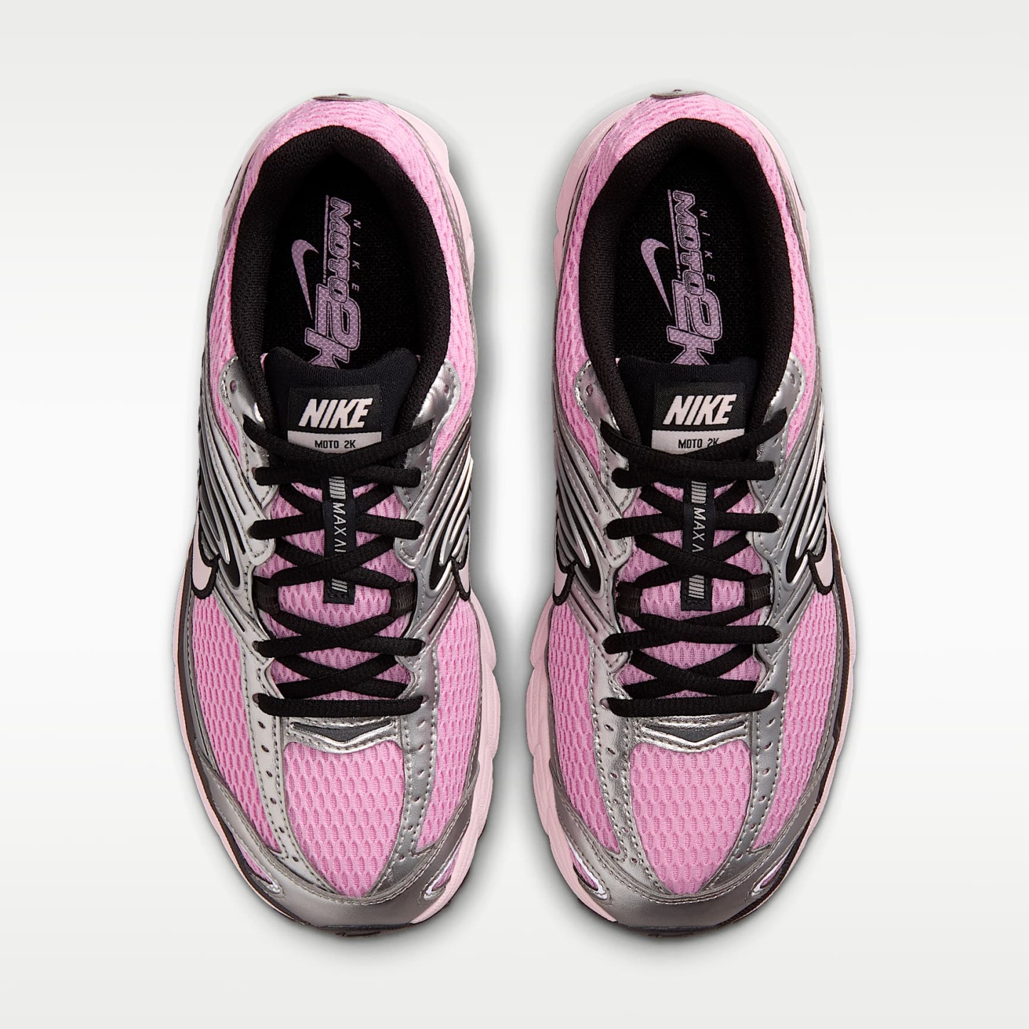 Nike Air Max Moto 2K Schuh mit reflektierenden Akzenten (Damen) – Pink Rise/Metallic Silver/Schwarz/Pearl Pink