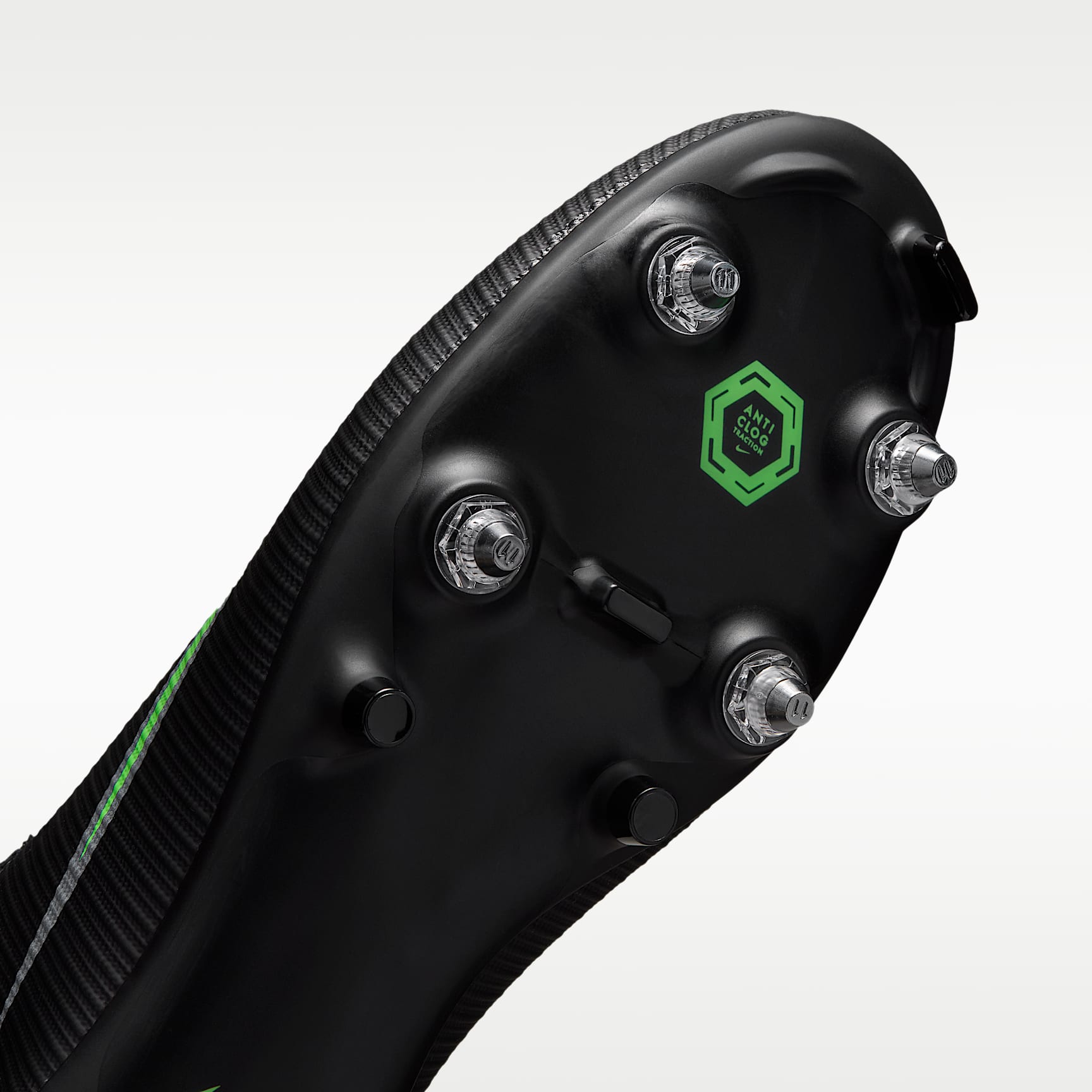 Nike Mercurial Vapor 17 Academy Low-Top-Fußballschuh für weichen Rasen – Schwarz/Schwarz/Illusion Green