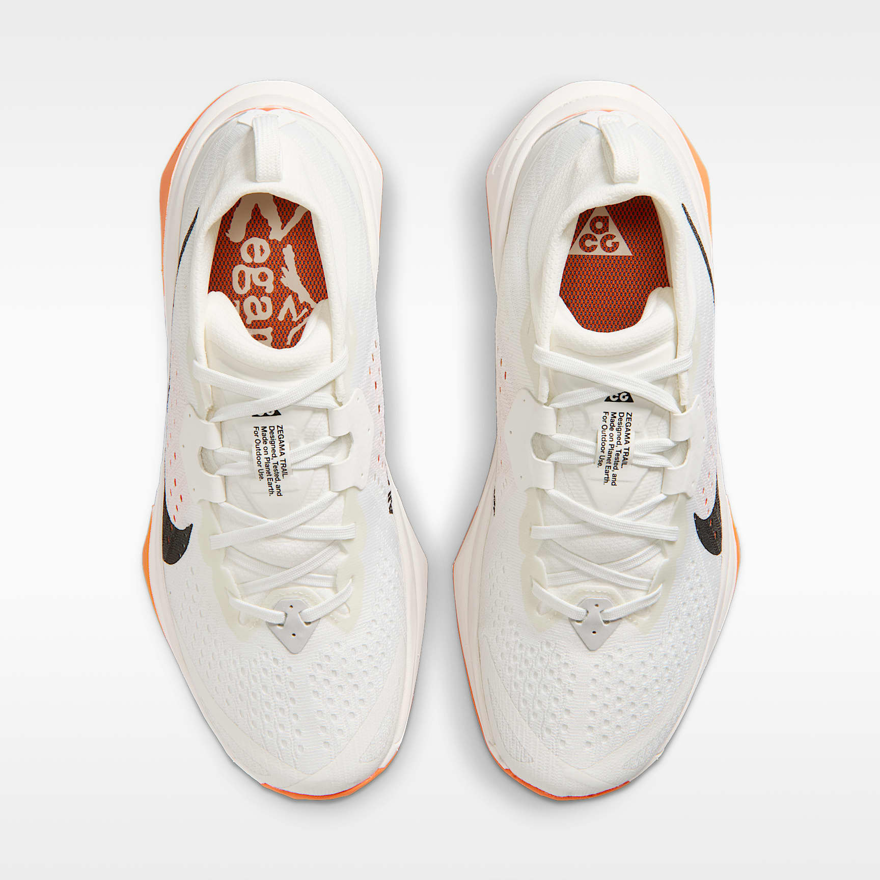 ACG Zegama Trail Traillaufschuh (Damen) – Summit White/Phantom/Safety Orange/Schwarz