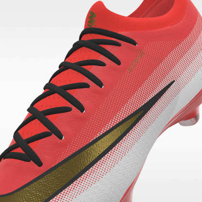 Nike Mercurial Vapor 17 Elite By You personalisierbarer Low-Top-Fußballschuh für normalen Rasen – Bright Crimson/Weiß [3389900446]