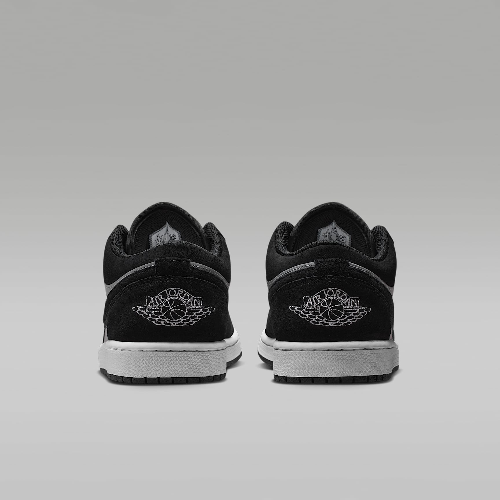 Air Jordan 1 Low Herrenschuh – Schwarz/Light Smoke Grey/Weiß