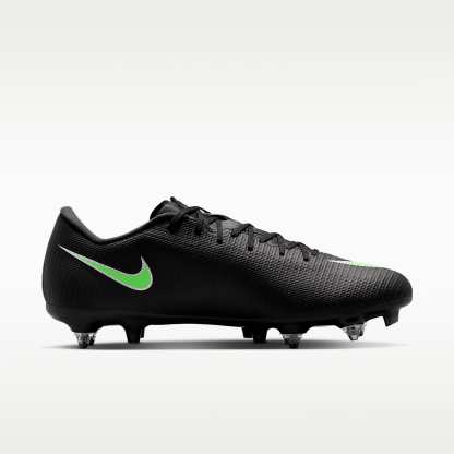 Nike Mercurial Vapor 17 Academy Low-Top-Fußballschuh für weichen Rasen – Schwarz/Schwarz/Illusion Green