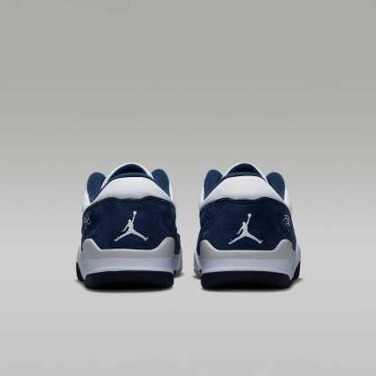 Jordan Flight Court Schuh (Herren) – Weiß/Light Smoke Grey/Obsidian/College Navy