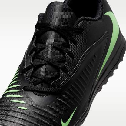 Nike Phantom 6 Low Club Fußballschuh für Turf – Schwarz/Schwarz/Illusion Green