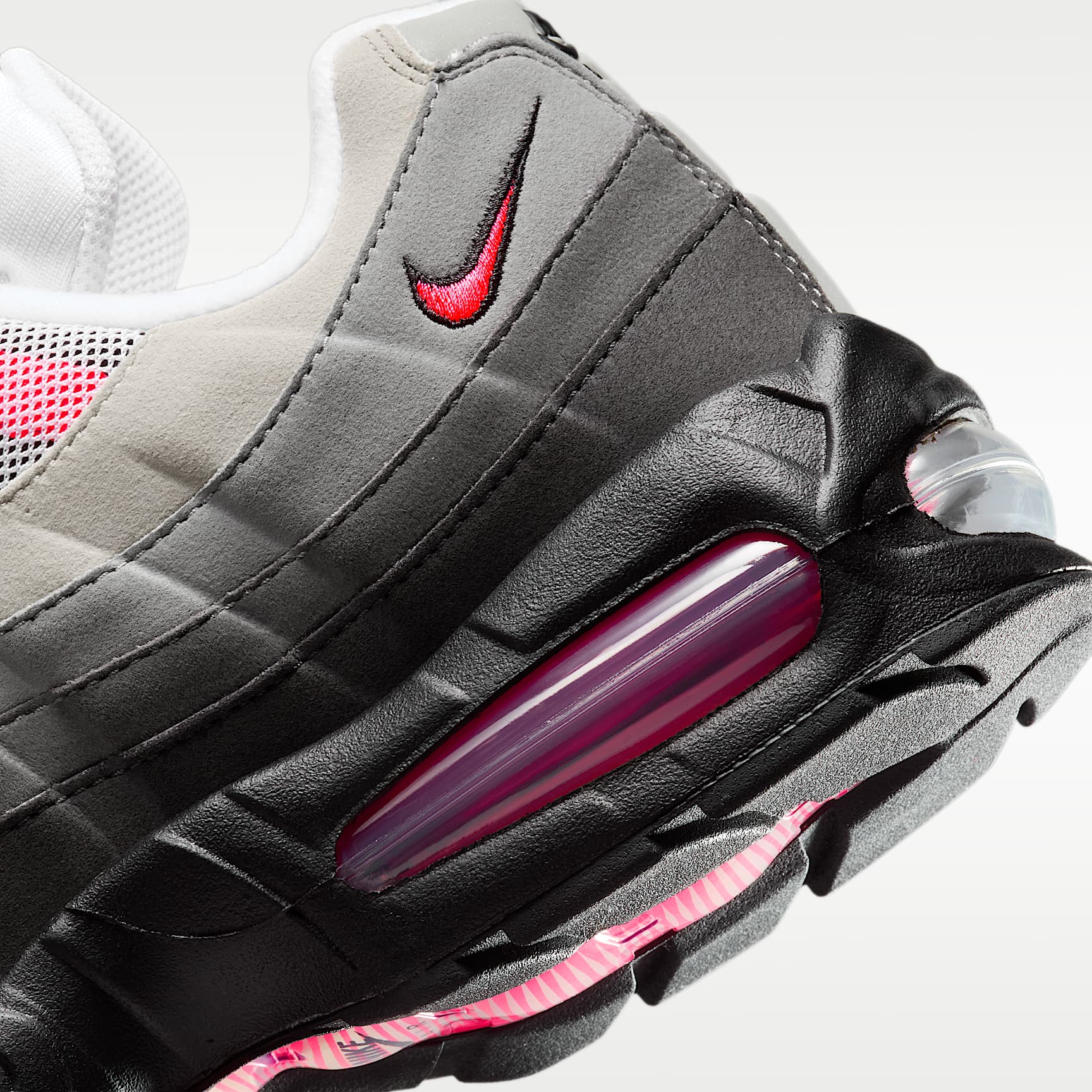 Nike Air Max 95 Big Bubble Schuh (Herren) – Schwarz/Medium Ash/Dark Pewter/Solar Red