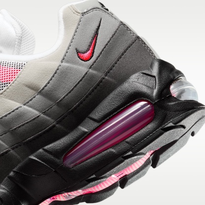 Nike Air Max 95 Big Bubble Schuh (Herren) – Schwarz/Medium Ash/Dark Pewter/Solar Red
