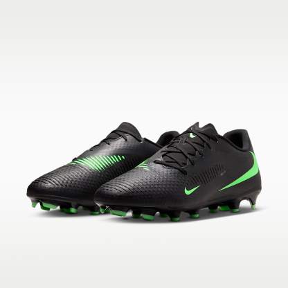 Nike Phantom 6 Low Academy Fußballschuh für verschiedene Böden – Schwarz/Schwarz/Illusion Green