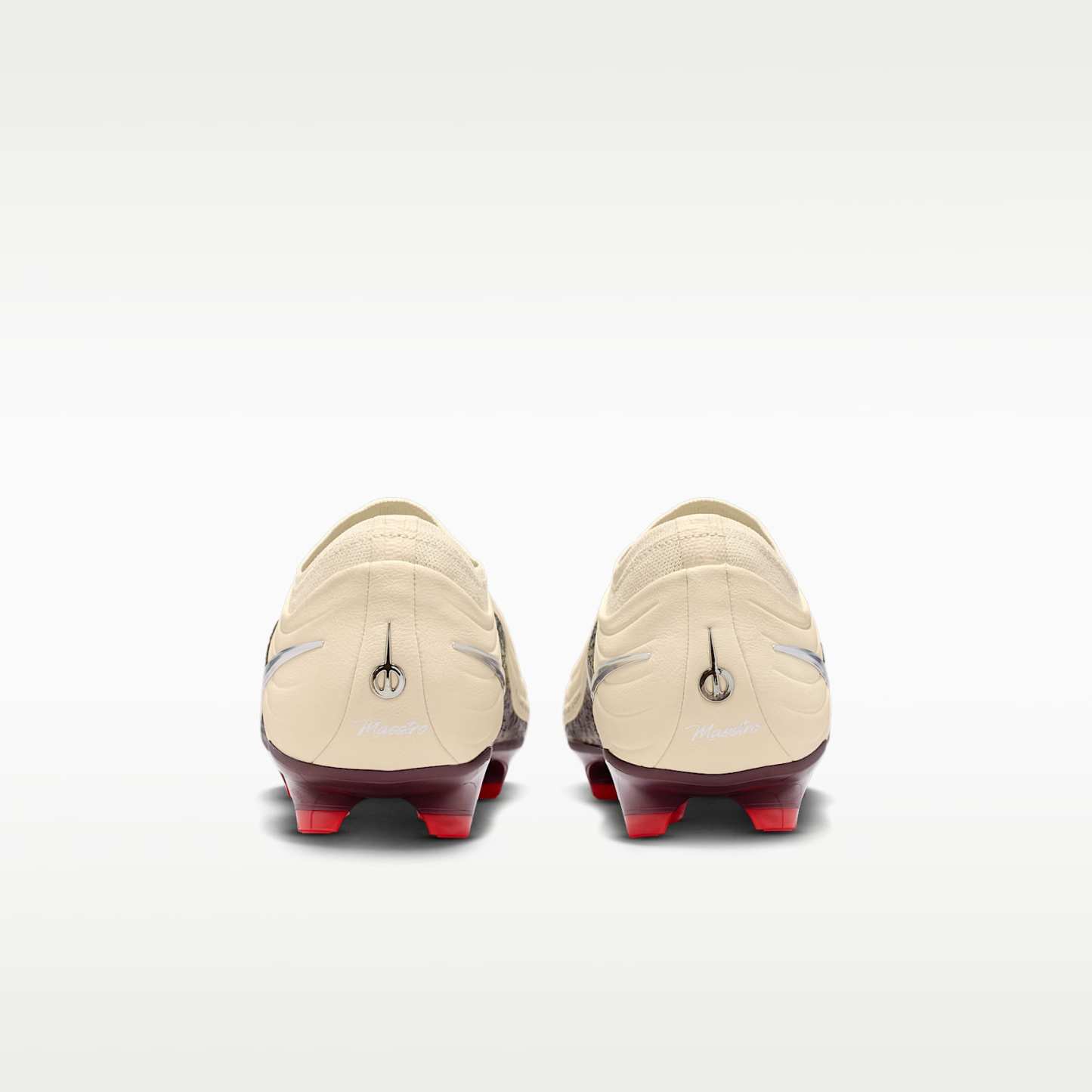 Nike United Tiempo Maestro Elite Low-Top-Fußballschuh für normalen Rasen – Fossil/Burgundy Crush/Metallic Silver