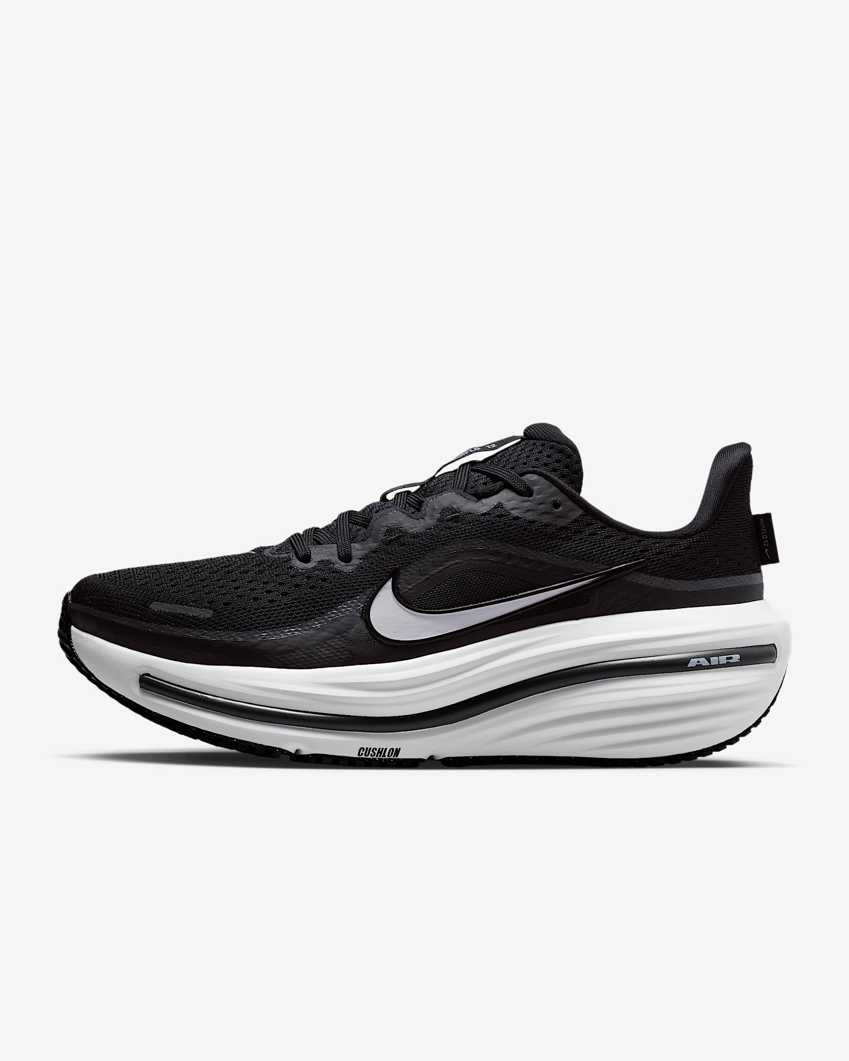 Nike Winflo 12 Straßenlaufschuh (Damen) – Schwarz/Dark Smoke Grey/Weiß