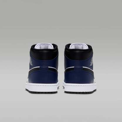 Air Jordan 1 Mid Herrenschuh – Weiß/College Navy/Weiß/Tech Grey