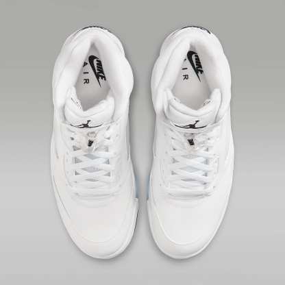 Air Jordan 5 Retro OG "White Metallic" Schuh (Herren) – Weiß/Metallic Silver/Schwarz