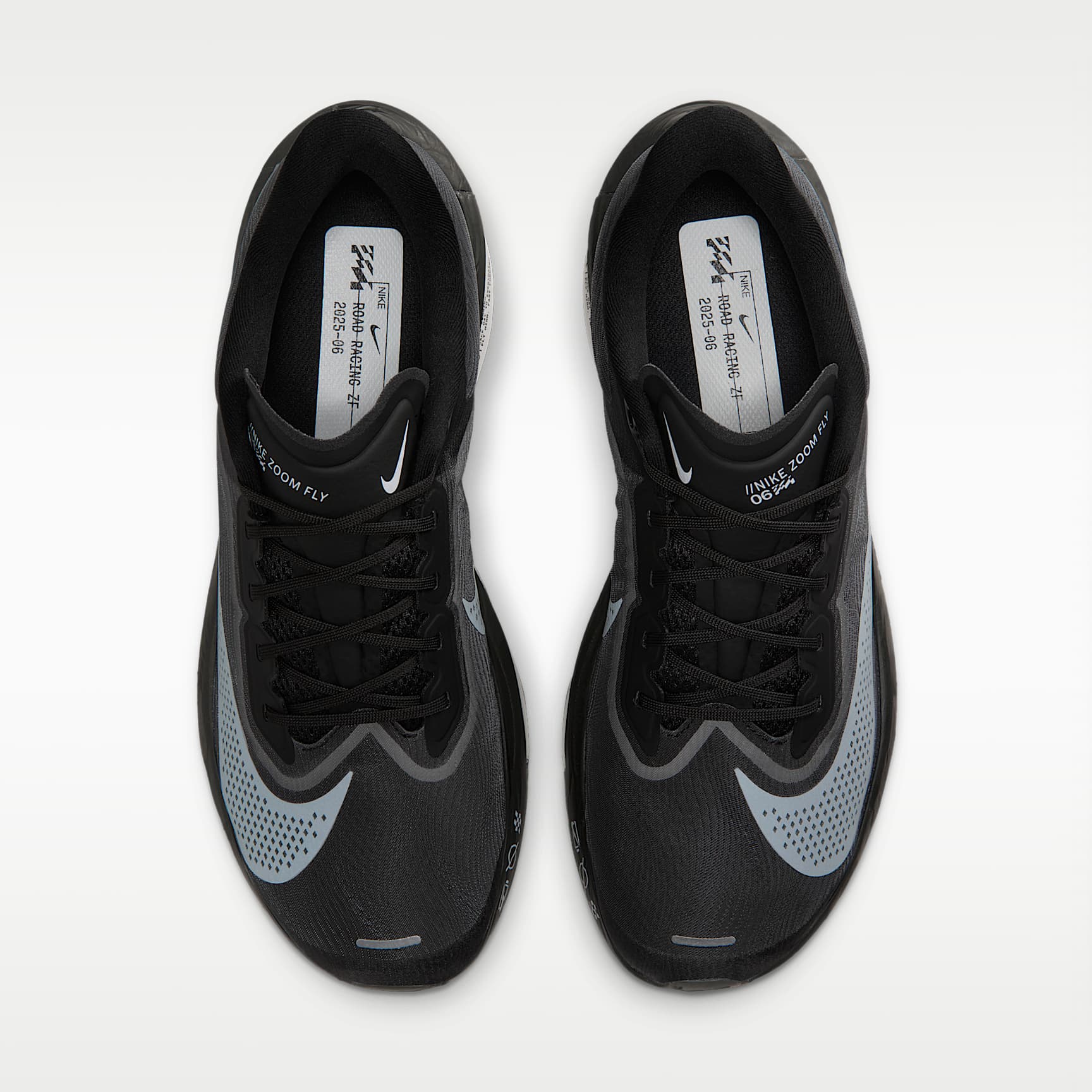 Nike Zoom Fly 6 Straßenlaufschuh für Wettkämpfe (Herren) – Schwarz/Light Smoke Grey/Weiß
