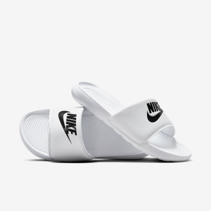 Nike Victori One Damen-Badeslipper – Weiß/Weiß/Schwarz