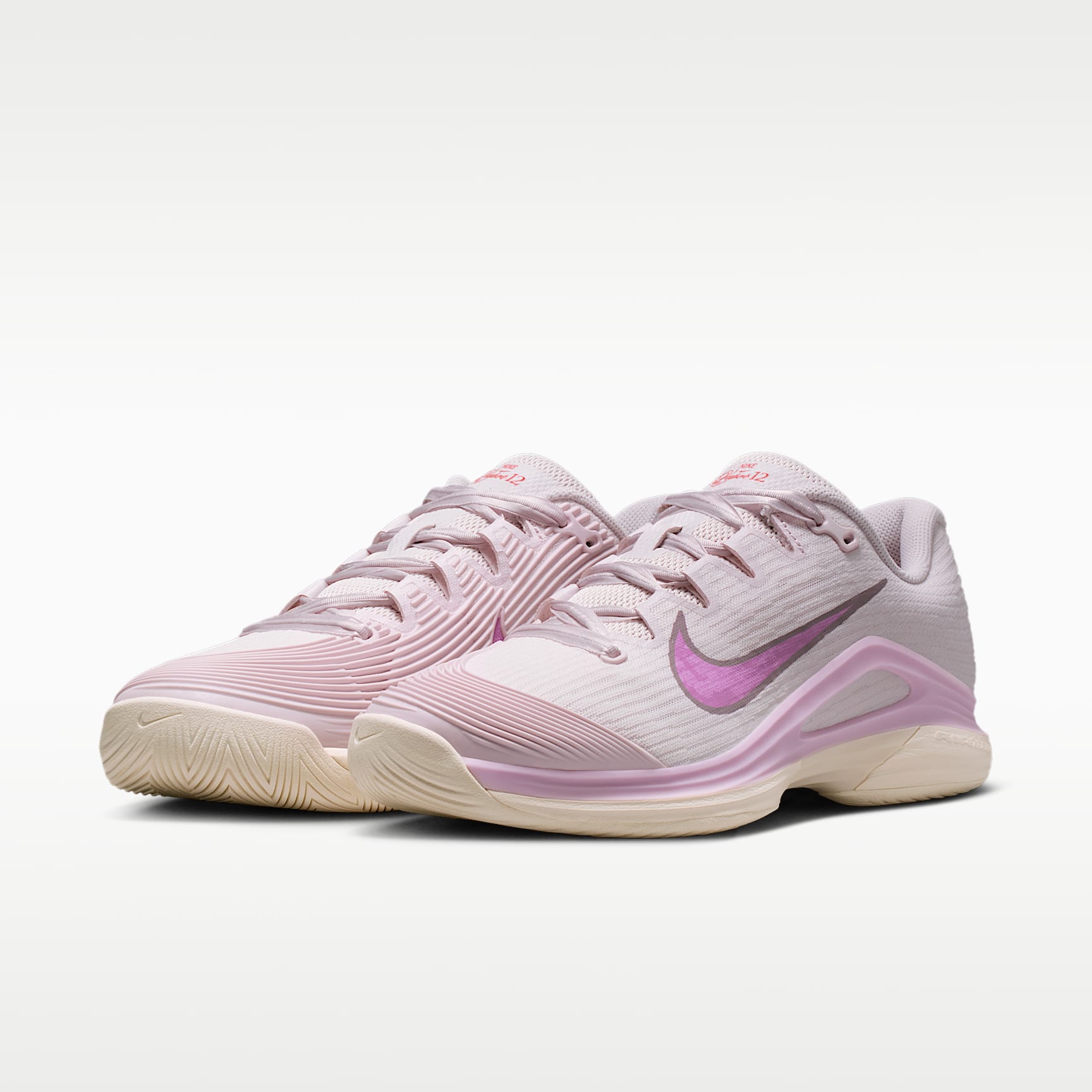 Nike Vapor 12 Tennisschuh für Hartplätze (Damen) – Pearl Pink/Pink Foam/Chalk/Light Magenta