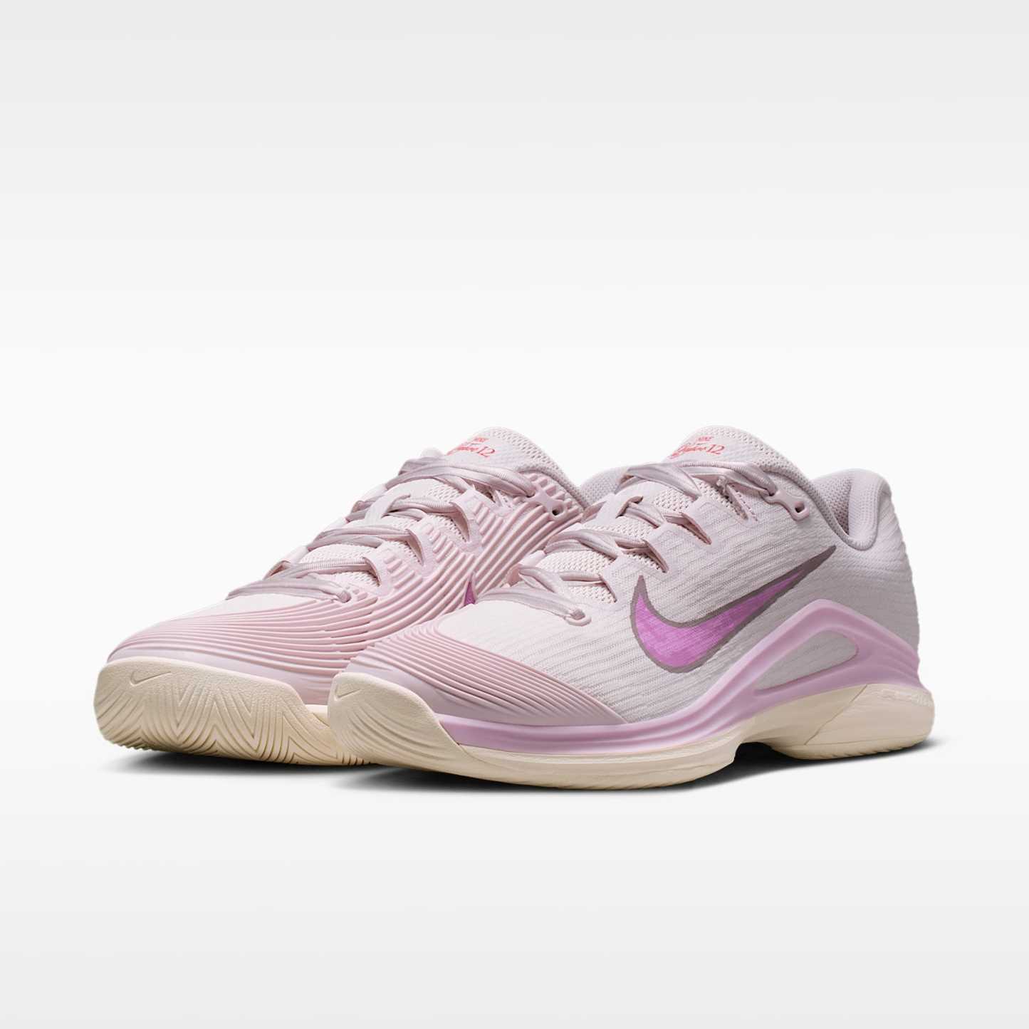 Nike Vapor 12 Tennisschuh für Hartplätze (Damen) – Pearl Pink/Pink Foam/Chalk/Light Magenta