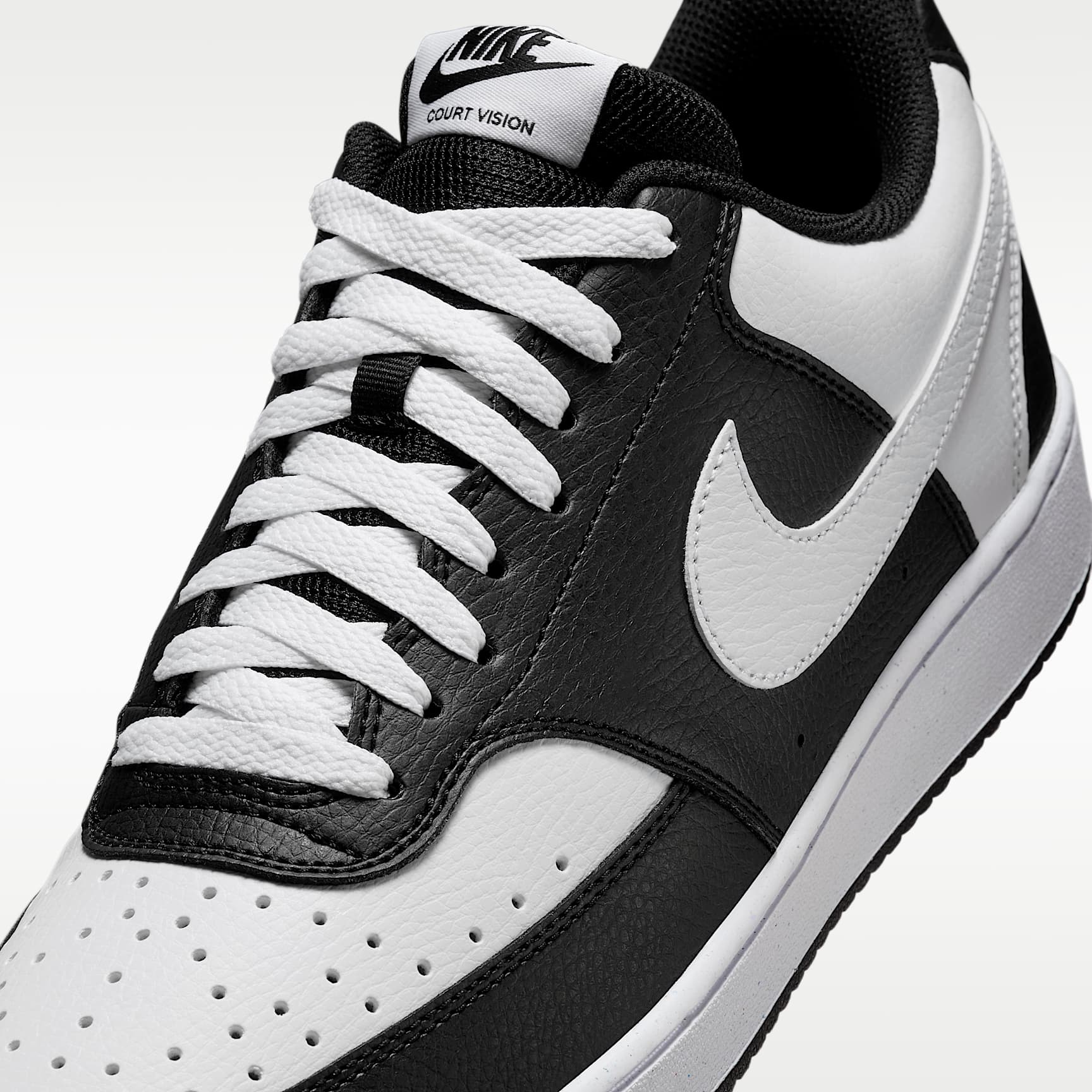 Nike Court Vision Low Herrenschuh – Schwarz/Weiß
