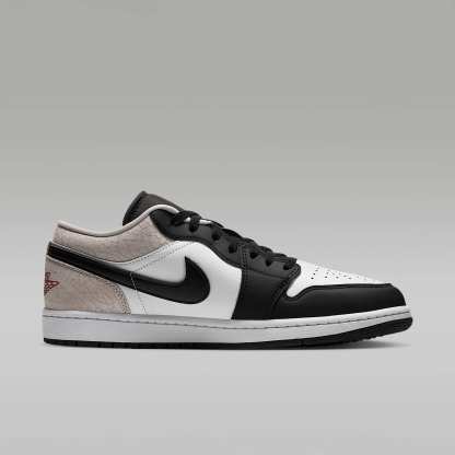 Air Jordan 1 Low SE Herrenschuh – Schwarz/Weiß/Light Orewood Brown/Team Red
