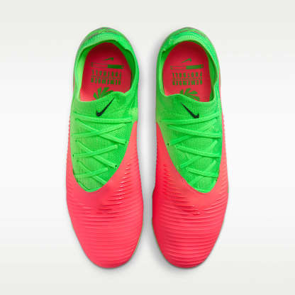 Nike Phantom 6 Low Pro "Erling Haaland" Fußballschuh für normalen Rasen – Hot Punch/Green Strike/Schwarz
