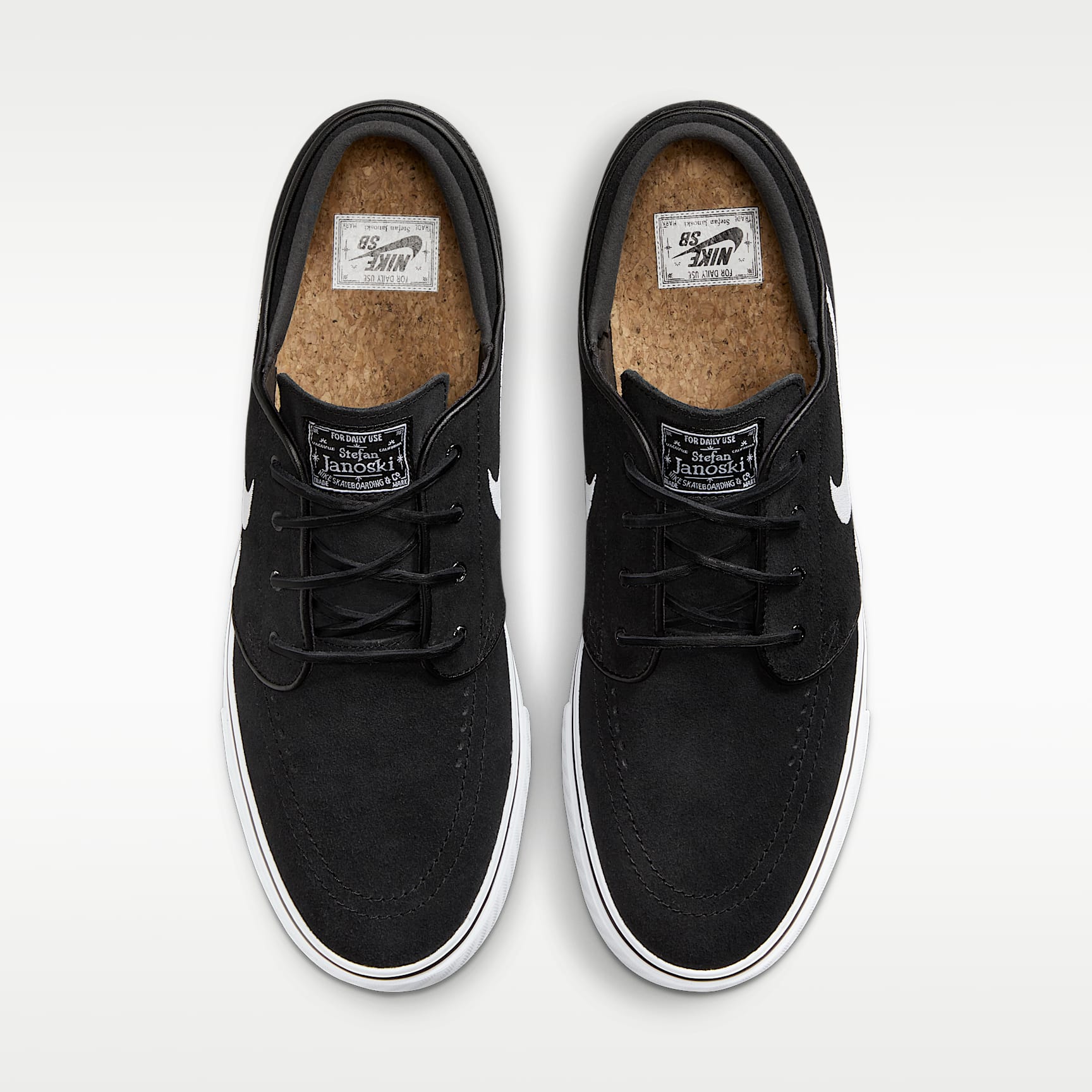Nike SB Zoom Janoski OG+ Skateschuh – Schwarz/Schwarz/Weiß/Weiß