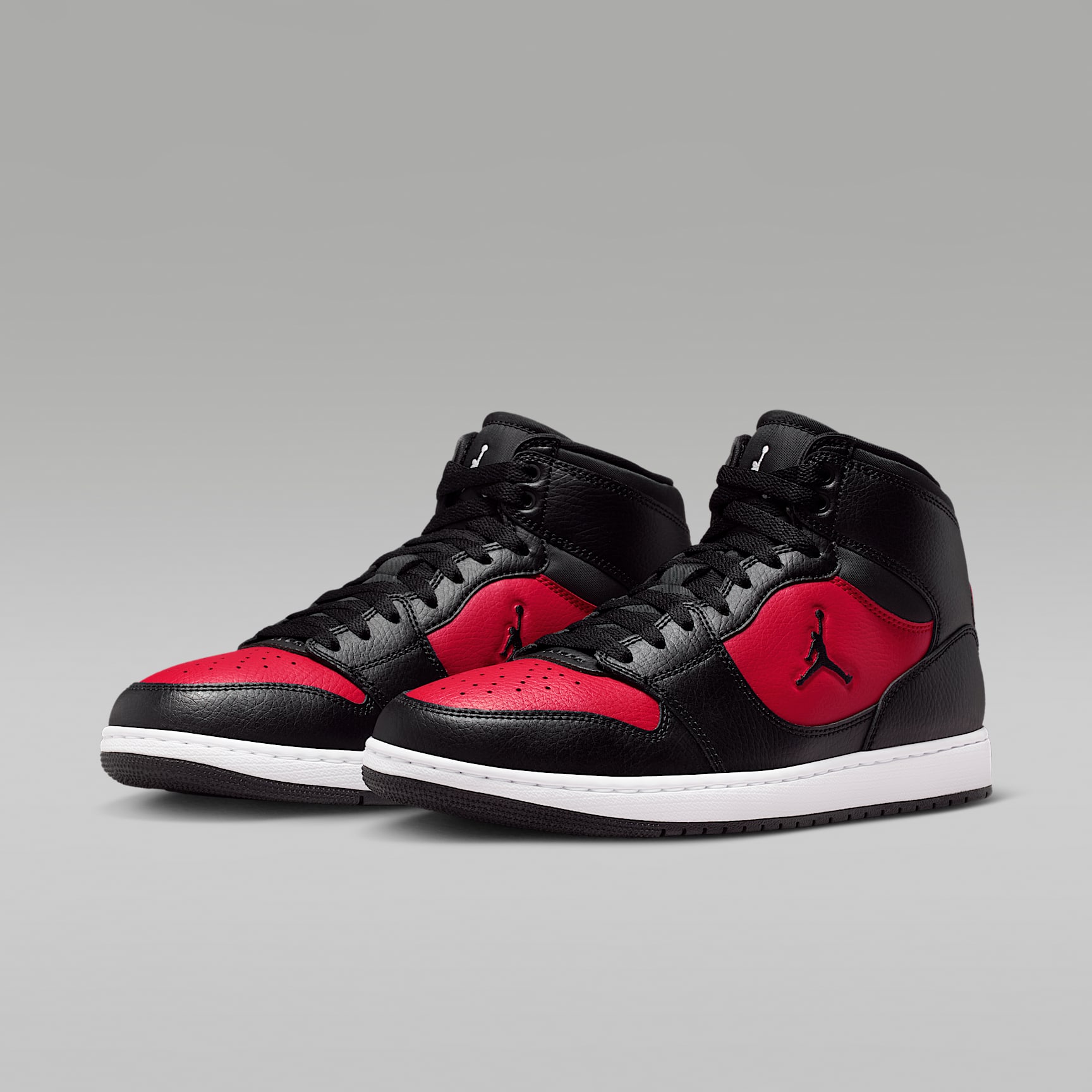 Jordan Court Connect Mid Herrenschuhe – Schwarz/Gym Red/Weiß/Schwarz